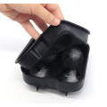 custom square black silicone ice ball making mold